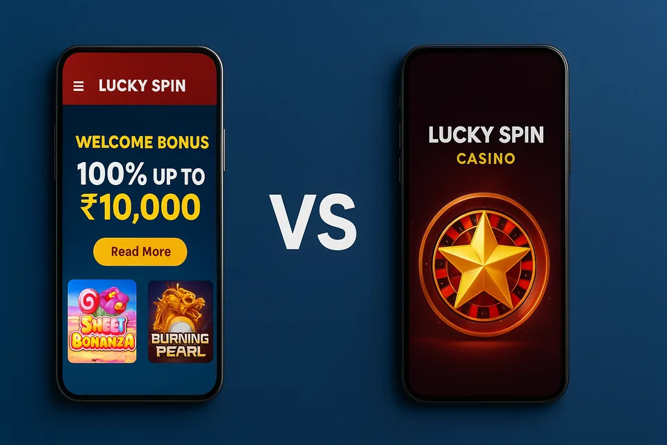 भारत में Lucky Spin मोबाइल साइट बनाम ऐप